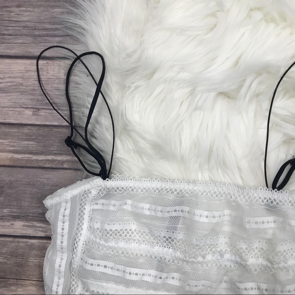 ❤️Free People Karina Mesh Bralette White G1544 - Picture 4 of 8